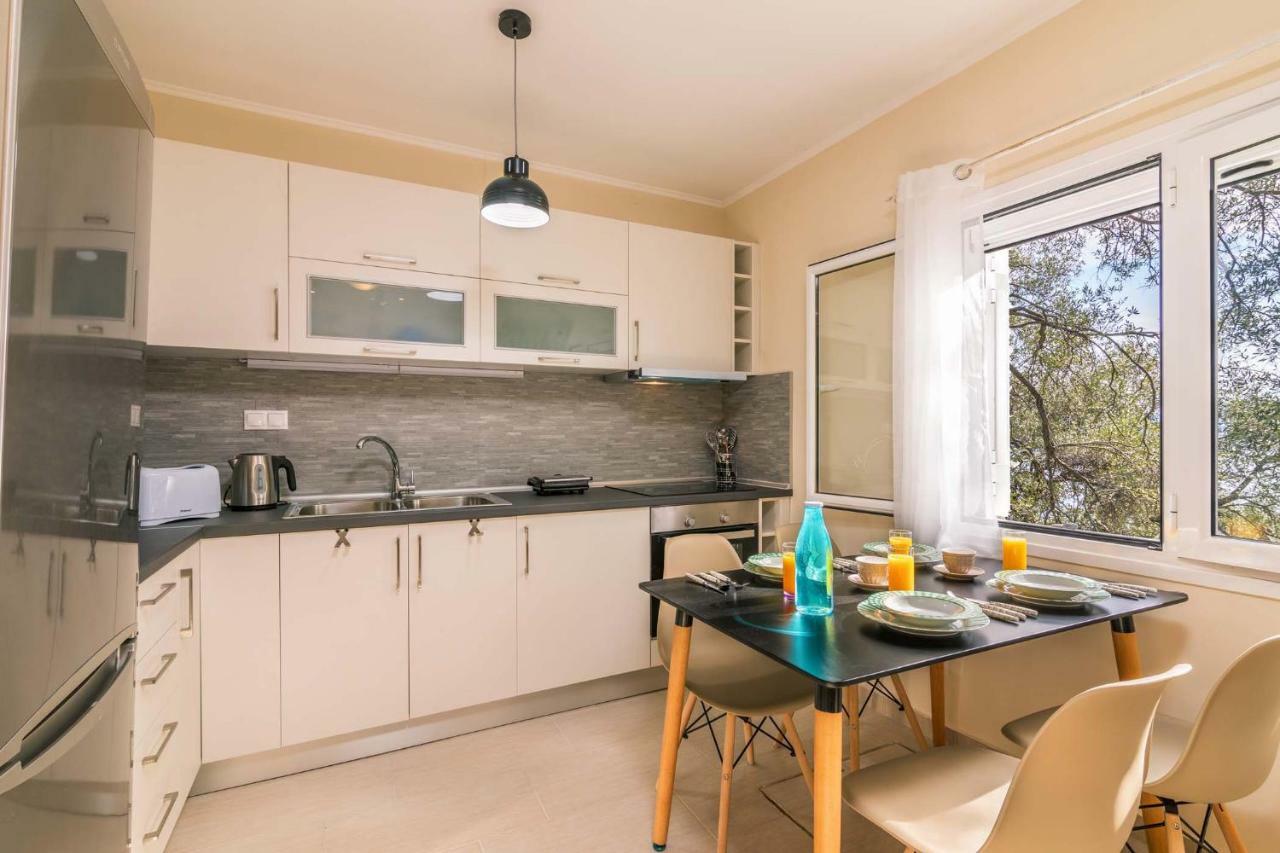 Alkinoi Seaview Villa With Private Pool By Konnect, Nisaki ニサキオン エクステリア 写真